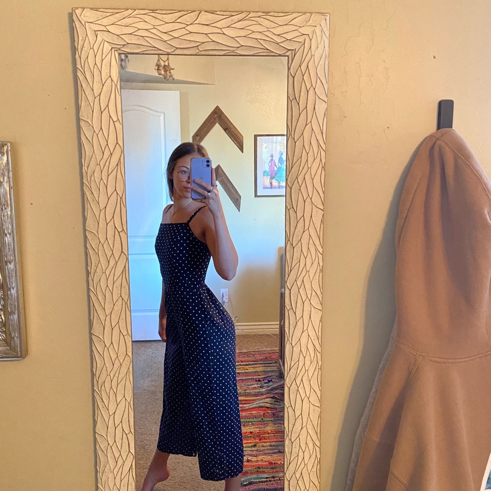 Old Navy Black and White Polka Dot Jumpsuit!